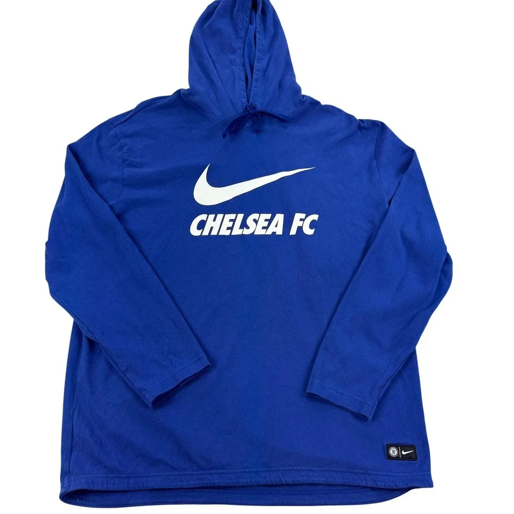 Chelsea FC Sweatshirt Mens 2XL Blue Premier League Soccer Nike Pullover Hoodie
